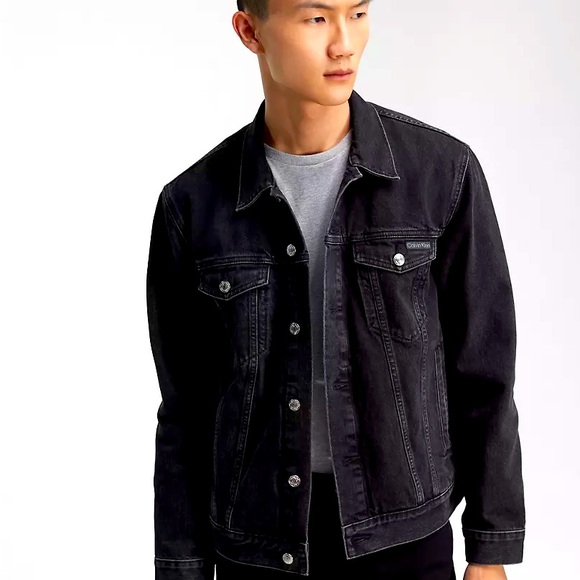 Calvin Klein Denim Trucker Style Jacket NWOT * - Picture 3 of 4